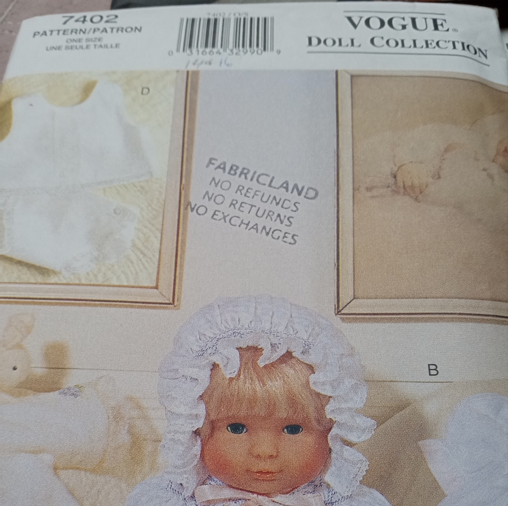 Vogue Doll Collection Pattern Set - Picture 2 of 6